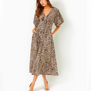 Lilly Pulitzer Leopard Print Maxi Dress